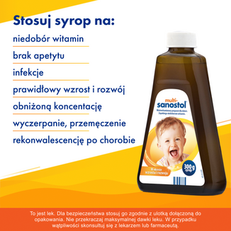 Multi-Sanostol, syrop dla dzieci powyżej 1 roku, 300 g - 5 - zdjęcie produktu