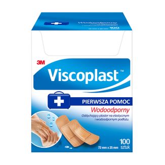 Viscoplast Wodoodporny, plastry z mikroperforacją, 72 mm x 25 mm, 100 sztuk - zdjęcie produktu