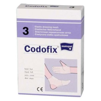 Matopat Codofix 3, elastyczna siatka opatrunkowa, niejałowa, 2,5 cm x 1 m, 1 sztuka - zdjęcie produktu