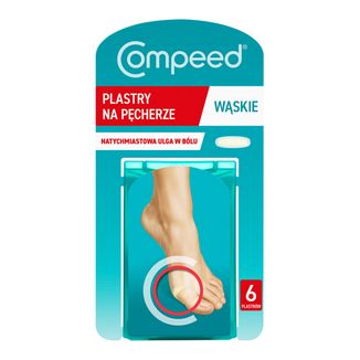 Compeed, plastry na pęcherze, hydrokoloidowe, wąskie, 6 sztuk - zdjęcie produktu