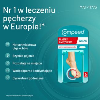 Compeed, plastry na pęcherze, hydrokoloidowe, wąskie, 6 sztuk - 4 - zdjęcie produktu