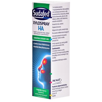 Sudafed XyloSpray HA 1 mg/ ml, aerozol do nosa dla dzieci od 6 lat i dorosłych, 10 ml USZKODZONE OPAKOWANIE - 4 - zdjęcie produktu