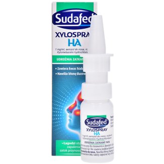 Sudafed XyloSpray HA 1 mg/ ml, aerozol do nosa dla dzieci od 6 lat i dorosłych, 10 ml - zdjęcie produktu