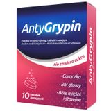 AntyGrypin 500 mg + 150 mg + 50 mg, 10 tabletek musujących KRÓTKA DATA - miniaturka zdjęcia produktu