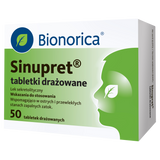 Sinupret, 50 tabletek drażowanych - miniaturka zdjęcia produktu