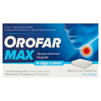 Orofar Max 2 mg + 1 mg, smak miętowy, 30 pastylek twardych - 3 - zdjęcie produktu
