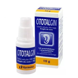 Ototalgin 200 mg/ g, krople do uszu, 10 g - zdjęcie produktu