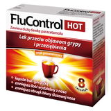 Flucontrol Hot (1000 mg + 10 mg + 4 mg)/ 5,5 g, 8 saszetek - miniaturka zdjęcia produktu