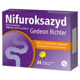Nifuroksazyd Gedeon Richter 100 mg, 24 tabletki powlekane - miniaturka zdjęcia produktu