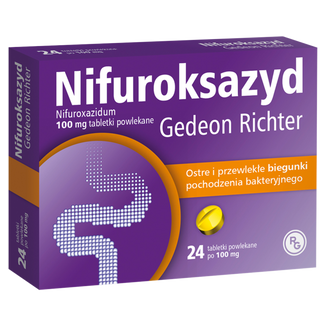 Nifuroksazyd Gedeon Richter 100 mg, 24 tabletki powlekane - 2 - zdjęcie produktu