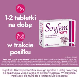 Soyfem Forte 230,8 mg, 30 tabletek powlekanych - 6 - zdjęcie produktu