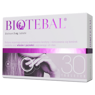 Biotebal 5 mg, 30 tabletek KRÓTKA DATA Biotebal 5 mg, 30 tabletek KRÓTKA DATA - zdjęcie produktu
