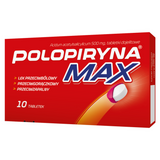 Polopiryna Max 500 mg, 10 tabletek dojelitowych USZKODZONE OPAKOWANIE - miniaturka zdjęcia produktu