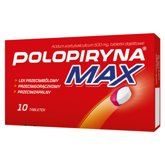 Polopiryna Max 500 mg, 10 tabletek dojelitowych USZKODZONE OPAKOWANIE - zdjęcie produktu
