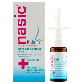 Nasic Kids (0,05 mg + 5 mg)/ dawkę, aerozol do nosa dla dzieci od 2 do 6 lat, 10 ml - 2 - zdjęcie produktu