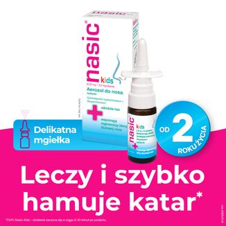 Nasic Kids (0,05 mg + 5 mg)/ dawkę, aerozol do nosa dla dzieci od 2 do 6 lat, 10 ml - 2 - zdjęcie produktu