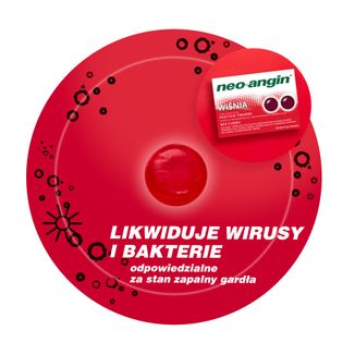Neo-Angin Wiśnia 1,2 mg + 0,6 mg + 5,9 mg, 24 pastylki twarde - 5 - zdjęcie produktu