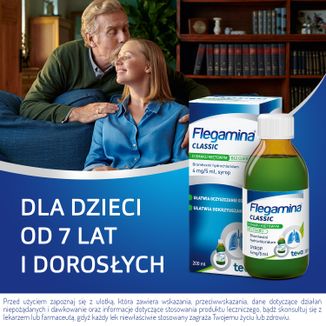 Flegamina Classic o smaku miętowym bez cukru 4 mg/ 5 ml, syrop, 200 ml - 6 - zdjęcie produktu