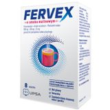 Fervex 500 mg + 200 mg + 25 mg, granulat do sporządzania roztworu doustnego, smak malinowy, 8 saszetek - miniaturka zdjęcia produktu