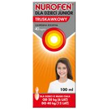 Nurofen dla dzieci Junior truskawkowy 40 mg/ ml, zawiesina doustna, od 6 do 12 lat, 100 ml - miniaturka zdjęcia produktu