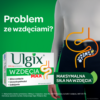 Ulgix Wzdęcia Max 240 mg, 30 kapsułek miękkich - 2 - zdjęcie produktu