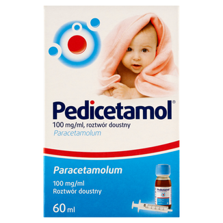 Pedicetamol 100 mg/ ml, roztwór doustny dla dzieci i niemowląt od urodzenia, 60 ml KRÓTKA DATA - 3 - zdjęcie produktu