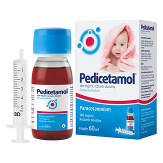 Pedicetamol 100 mg/ ml, roztwór doustny dla dzieci i niemowląt od urodzenia, 60 ml KRÓTKA DATA - 4 - zdjęcie produktu