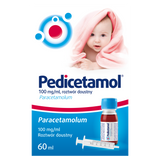 Pedicetamol 100 mg/ ml, roztwór doustny dla dzieci i niemowląt od urodzenia, 60 ml - miniaturka zdjęcia produktu