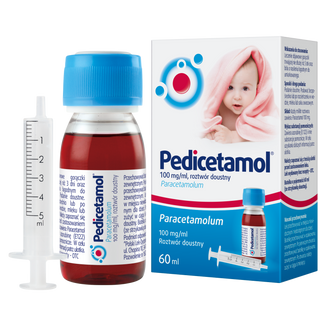 Pedicetamol 100 mg/ ml, roztwór doustny dla dzieci i niemowląt od urodzenia, 60 ml - 2 - zdjęcie produktu