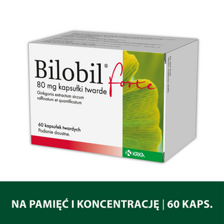 Bilobil Forte 80 mg, 60 kapsułek - 2 - zdjęcie produktu