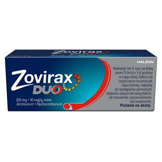 Zovirax Duo (50 mg + 10 mg)/ g, krem, 2 g  - 2 - zdjęcie produktu