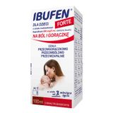 Ibufen dla dzieci Forte o smaku truskawkowym 200 mg/ 5 ml, zawiesina doustna od 3 miesiąca, 100 ml - miniaturka zdjęcia produktu