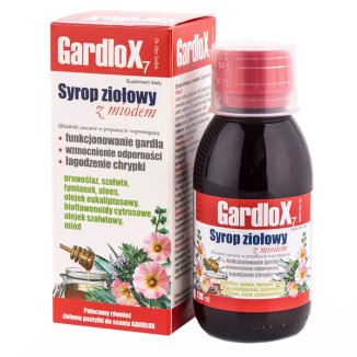 GardloX Ziołowy, syrop, z miodem, 120 ml - zdjęcie produktu