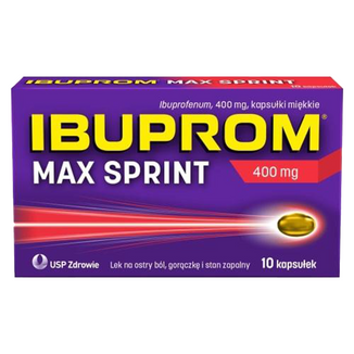 Ibuprom Max Sprint 400 mg, 10 kapsułek miękkich - zdjęcie produktu