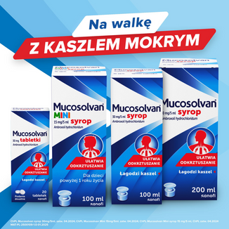 Mucosolvan Mini 15 mg/5 ml, syrop dla dzieci powyżej 1 roku, smak owoców leśnych, 100 ml - 7 - zdjęcie produktu