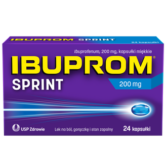 Ibuprom Sprint 200 mg, 24 kapsułki miękkie USZKODZONE OPAKOWANIE - zdjęcie produktu