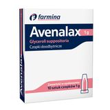Avenalax Glyceroli Suppositoria 1 g, czopki glicerolowe, 10 sztuk - miniaturka zdjęcia produktu