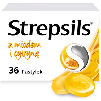 Strepsils z miodem i cytryną 1,2 mg + 0,6 mg, 36 pastylek twardych - 3 - zdjęcie produktu