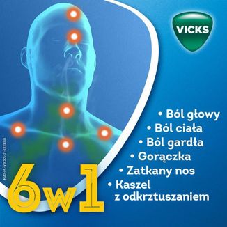 Vicks AntiGrip Complex 500 mg + 200 mg + 10 mg, proszek do sporządzania roztworu doustnego, 10 saszetek USZKODZONE OPAKOWANIE - 2 - zdjęcie produktu