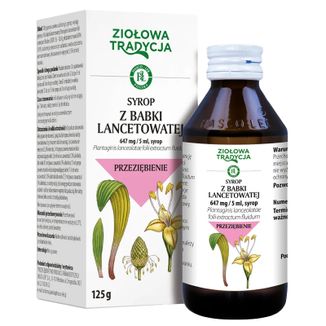 Sirupus Plantaginis 647 mg/ 5 ml, syrop, 125 g KRÓTKA DATA Sirupus Plantaginis 647 mg/ 5 ml, syrop, 125 g KRÓTKA DATA - zdjęcie produktu