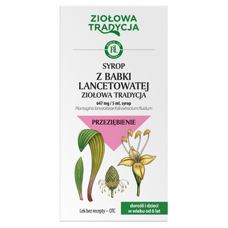 Ziołowa Tradycja Syrop z babki lancetowatej 647 mg/ 5 ml, 125 g KRÓTKA DATA - zdjęcie produktu