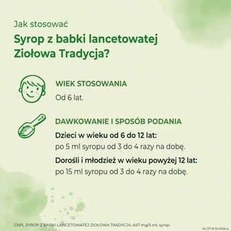 Ziołowa Tradycja Syrop z babki lancetowatej 647 mg/ 5 ml, 125 g - 3 - zdjęcie produktu