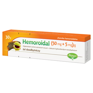 Hemoroidal (50 mg + 5 mg)/g, żel doodbytniczy, 30 g KRÓTKA DATA - zdjęcie produktu