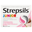 Strepsils Junior 1,2 mg + 0,6 mg, bez cukru, smak truskawkowy, 24 pastylki do ssania