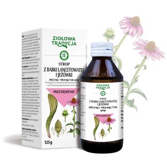 Ziołowa Tradycja Syrop z babki lancetowatej i jeżówki (642,5 mg + 160,6 mg)/5 ml, 125 g USZKODZONE OPAKOWANIE - 2 - zdjęcie produktu