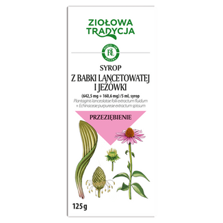 Ziołowa Tradycja Syrop z babki lancetowatej i jeżówki (642,5 mg + 160,6 mg)/5 ml, 125 g USZKODZONE OPAKOWANIE - 3 - zdjęcie produktu
