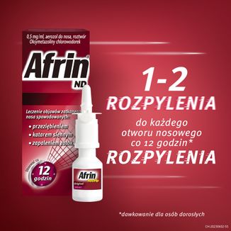 Afrin ND 0,5 mg/ ml, aerozol do nosa, roztwór, 15 ml - 4 - zdjęcie produktu