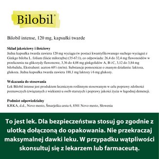 Bilobil Intense 120 mg, 60 kapsułek - 6 - zdjęcie produktu