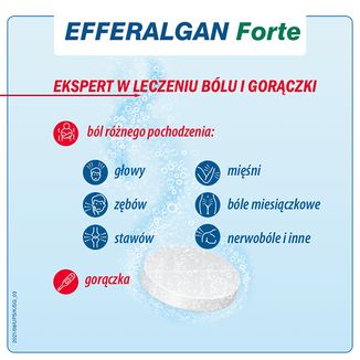 Efferalgan Forte 1 g, 8 tabletek musujących - 4 - zdjęcie produktu