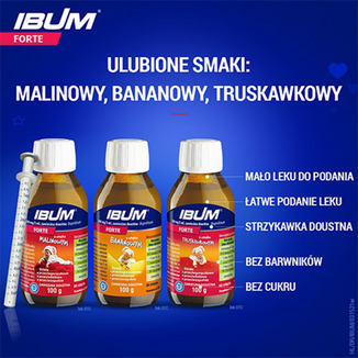 Ibum Forte 200 mg/ 5 ml, zawiesina doustna dla dzieci od 3 miesiąca, smak malinowy, 100 g - 4 - zdjęcie produktu